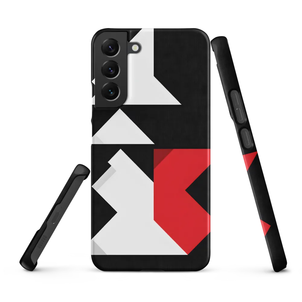 Geometric Symphony in Contrast | Phone Case |  S22 Plus | Snap Case | Matte