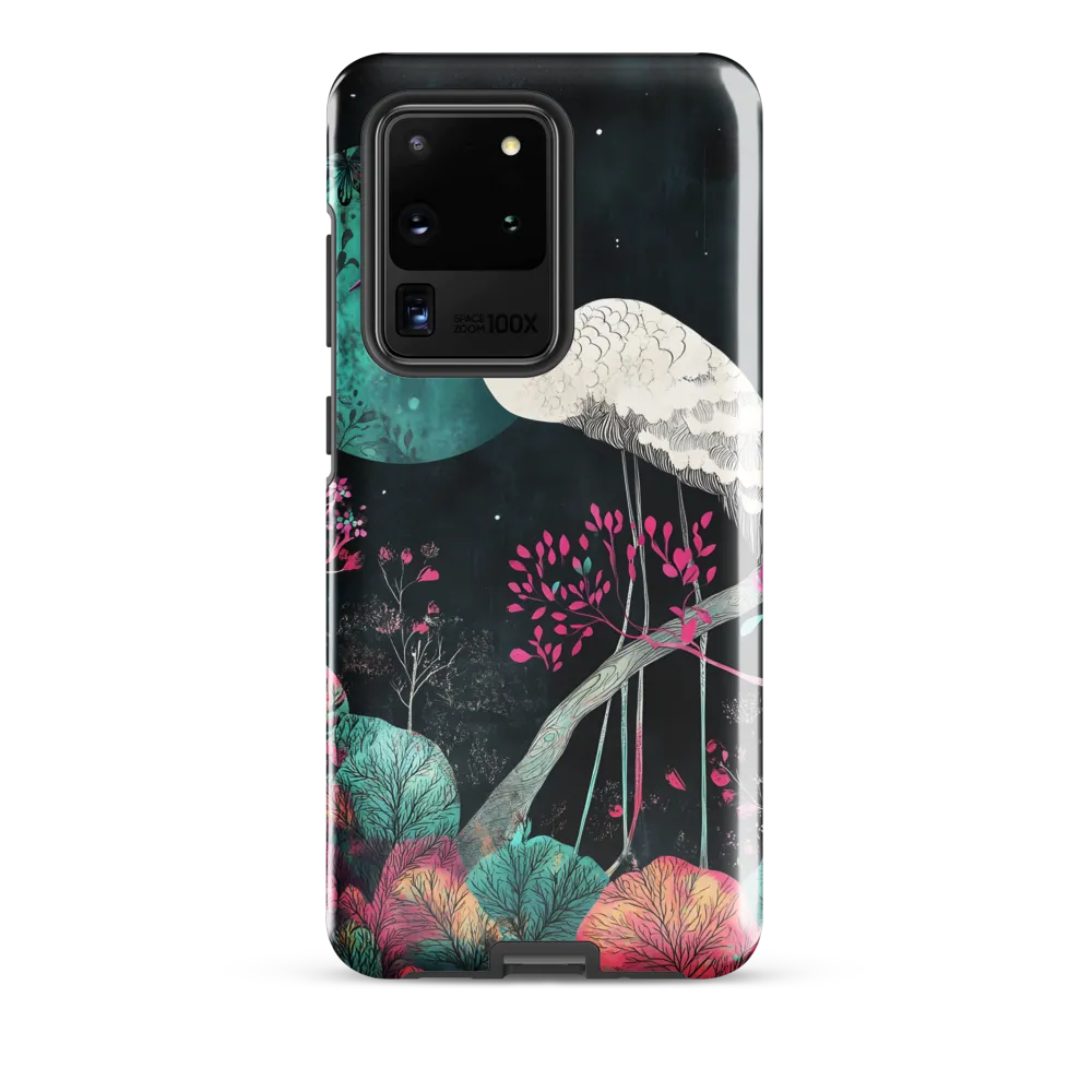 Ethereal Presence: Heron in a Floral Dreamscape