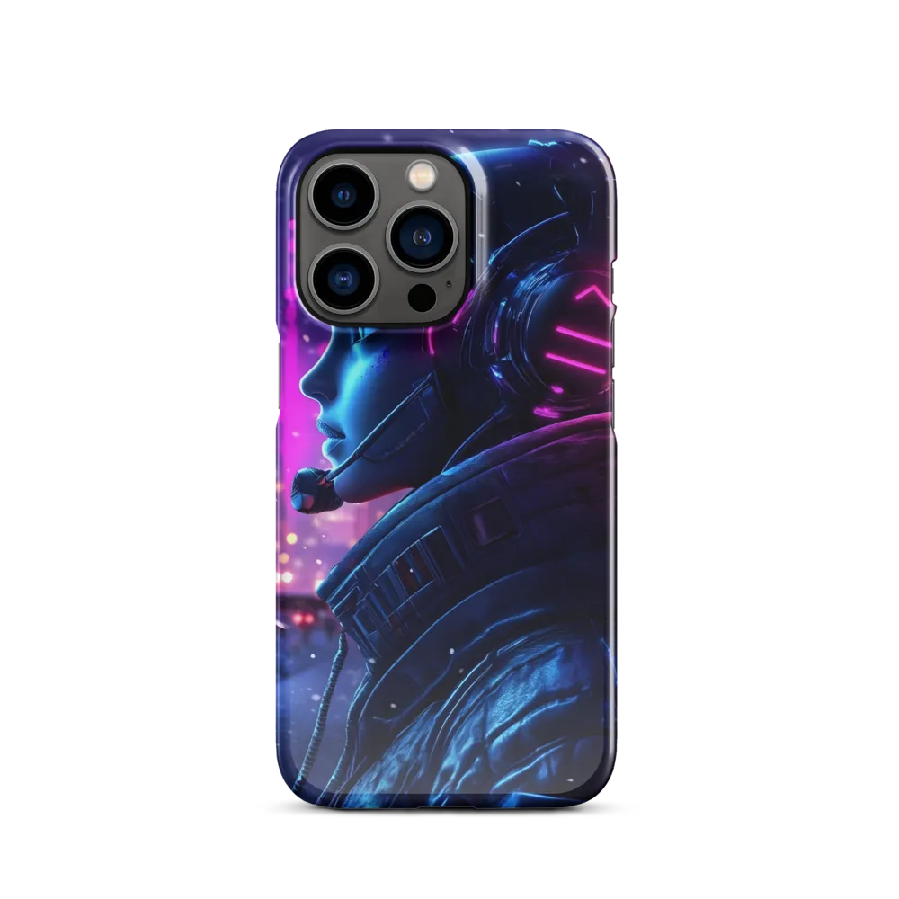 Dystopian Elegance: Cyberpunk Figure in Neon