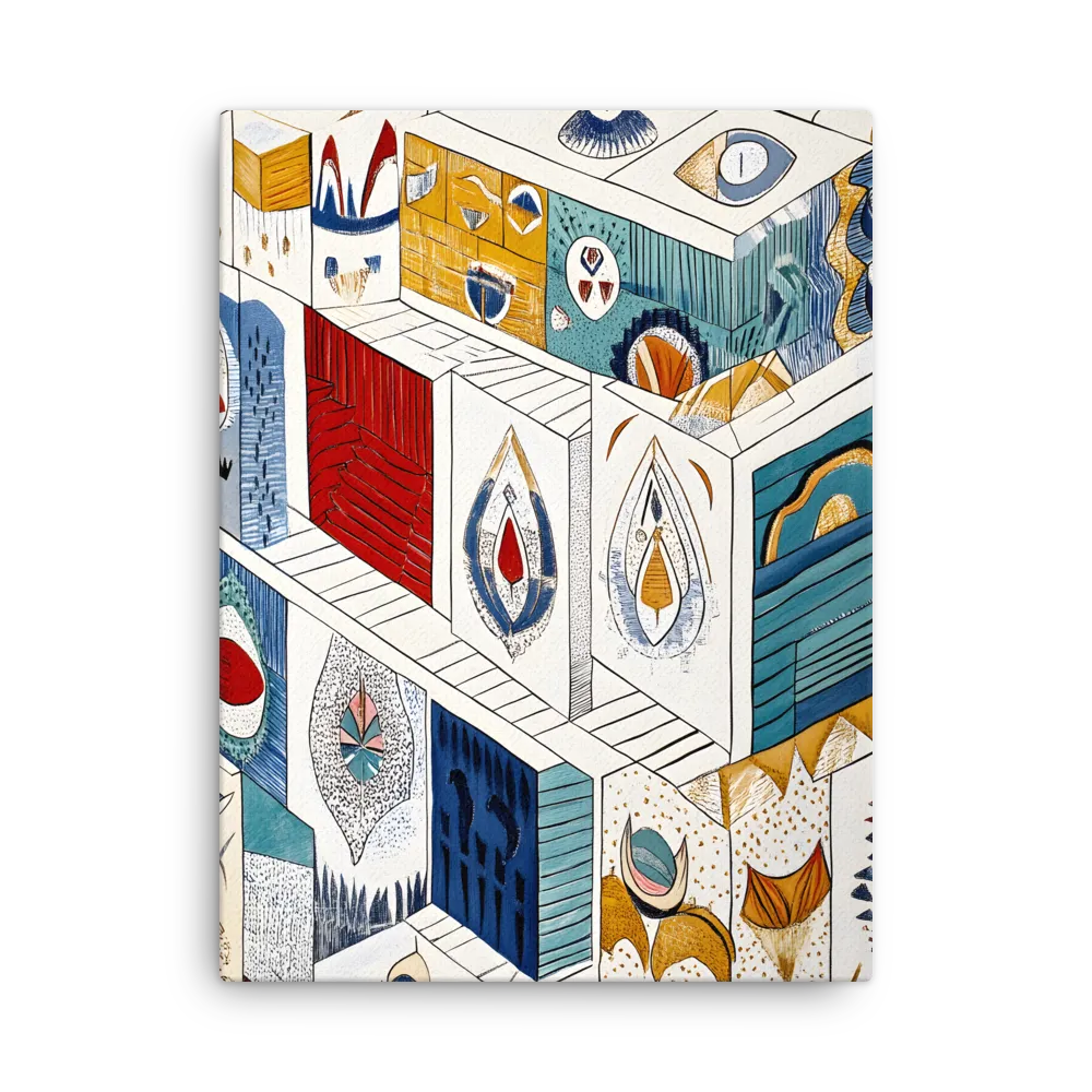 Symphony of Geometric Harmony | Thin Canvas | 24″×32″