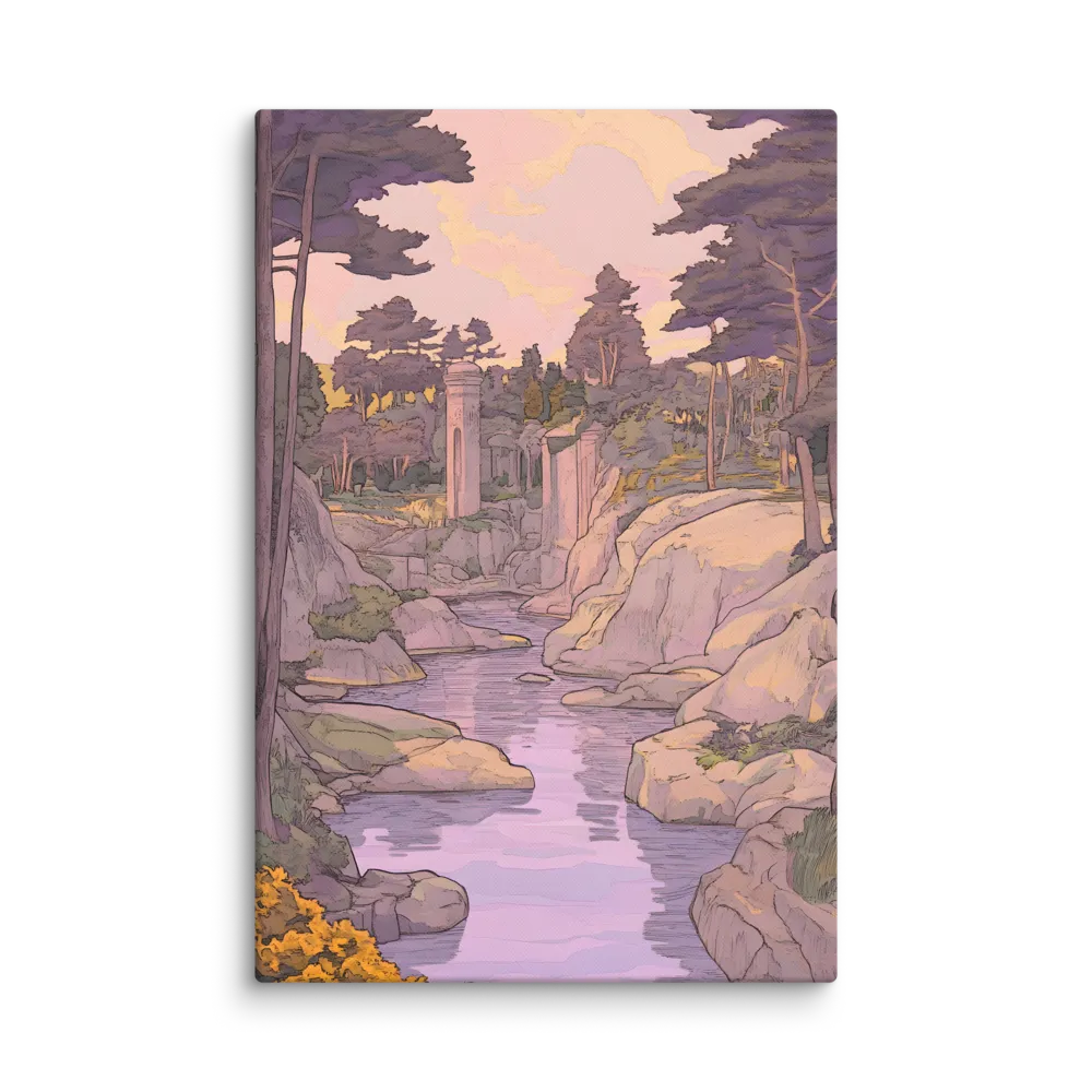 Tranquil Reverie: A Serene Landscape | Canvas | 32″×48″