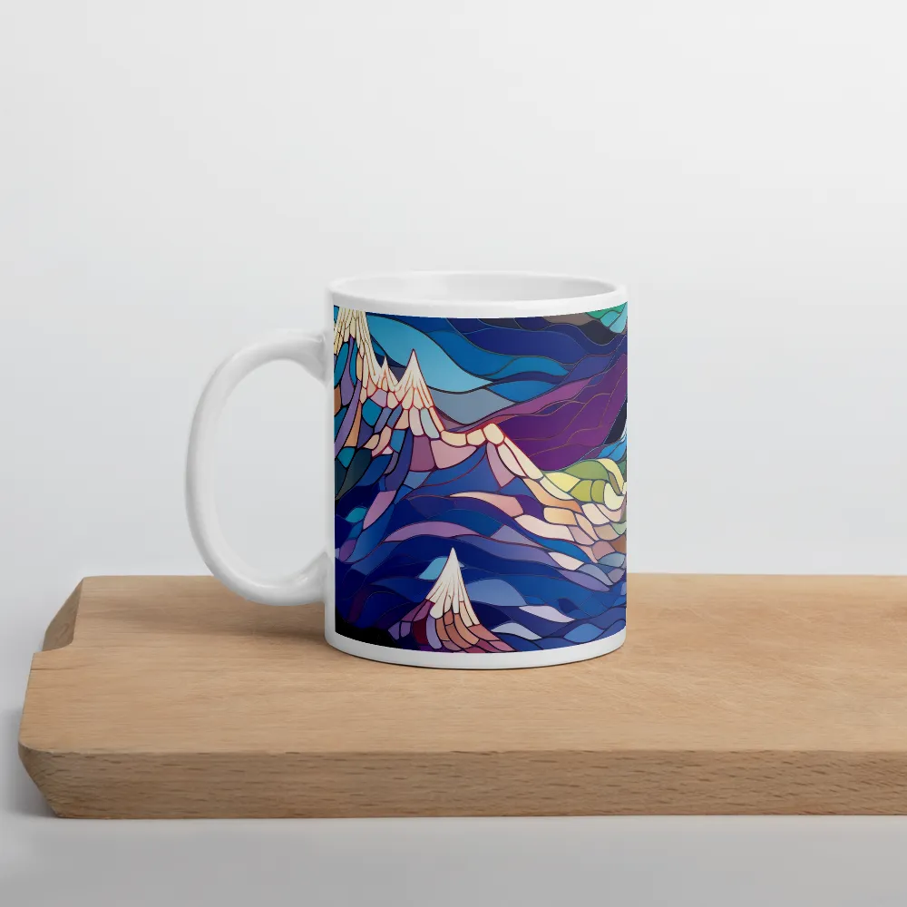 Twilight Peaks: An Abstract Mountain Landscape | Mugs | Multiple Sizes & Colors