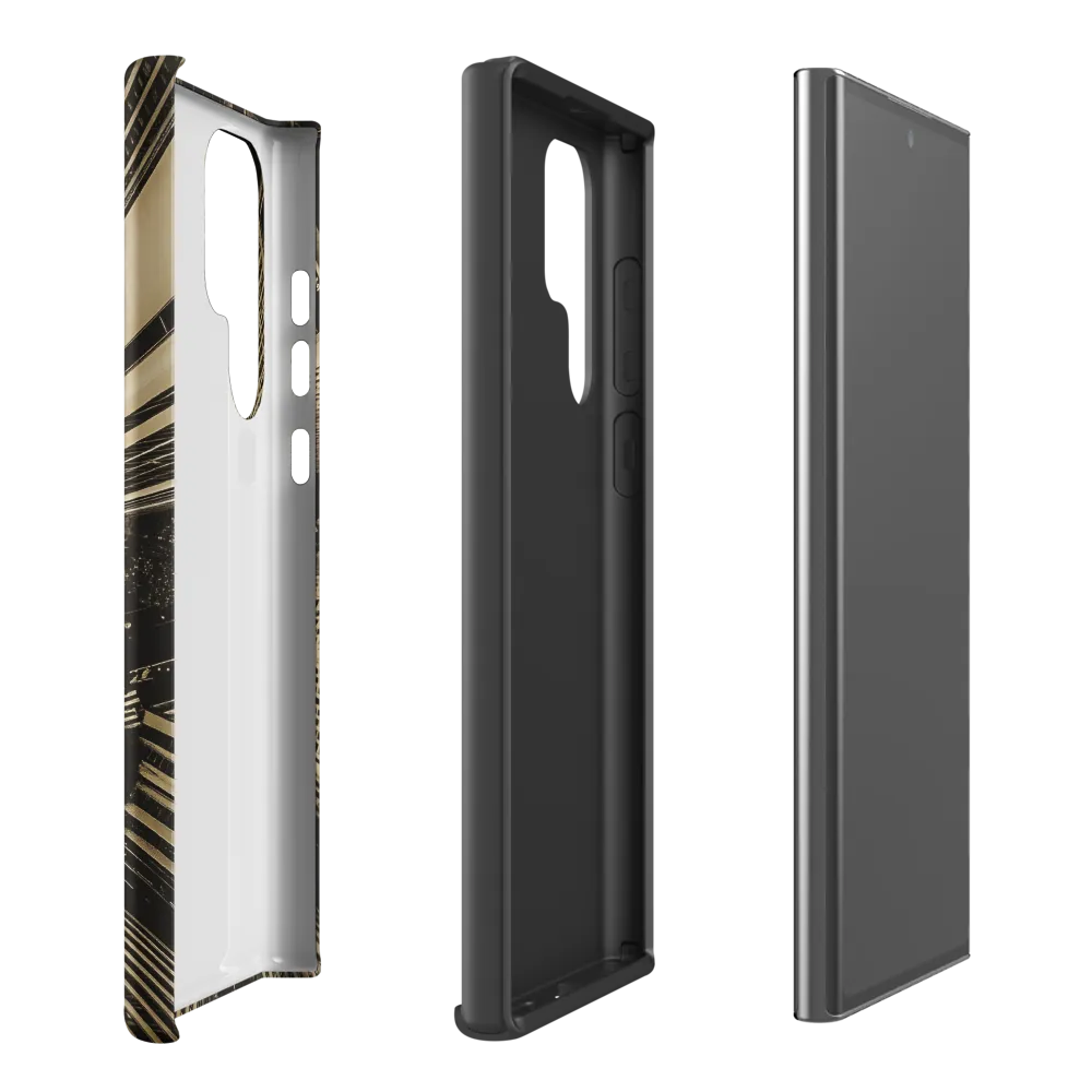 Urban Symphony: Aerial Perspective of City Life | Phone Case |  S22 Ultra | Tough Case | Matte