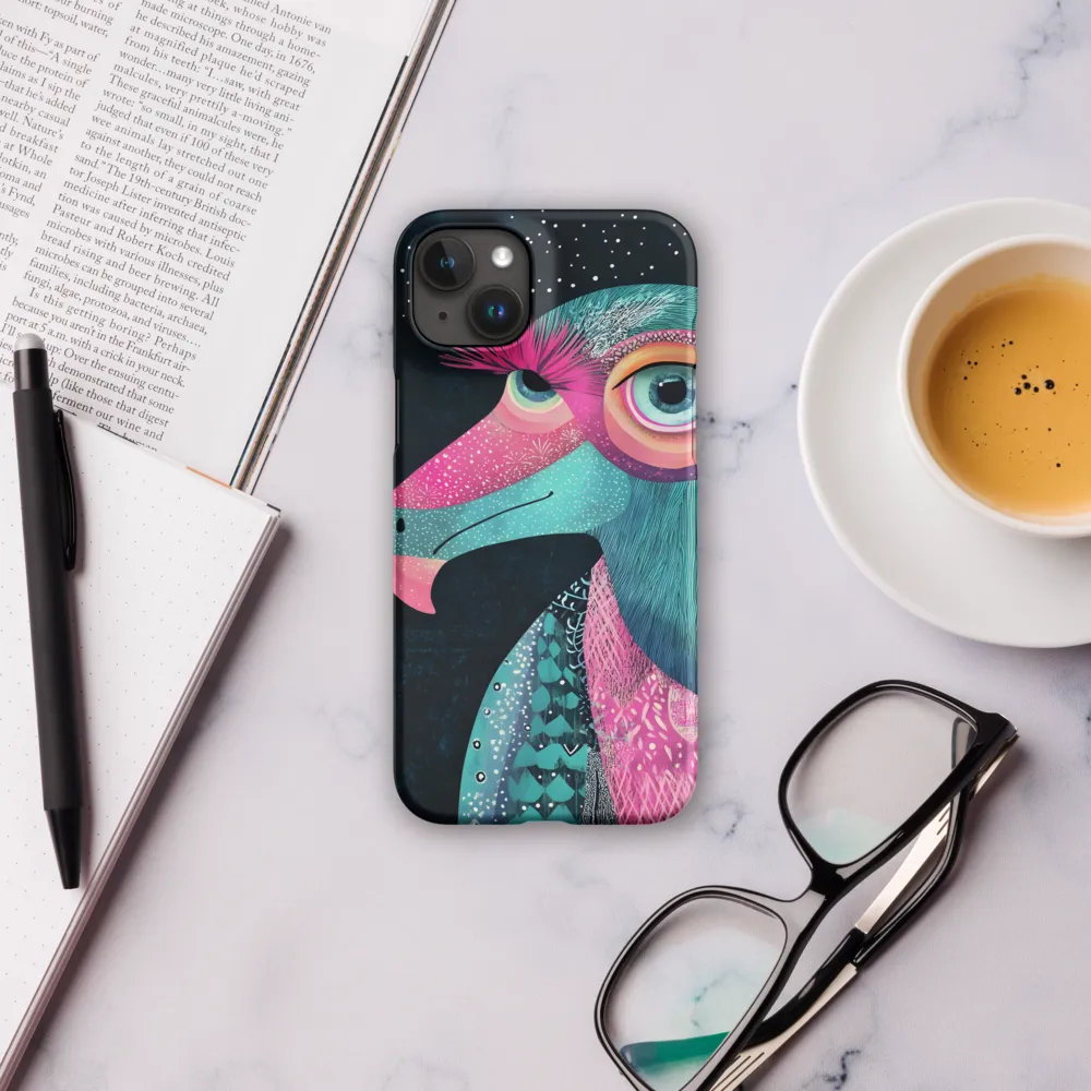 Whimsical Vulture: A Dance of Colors | Phone Case |  15 Plus | Snap Case | Matte
