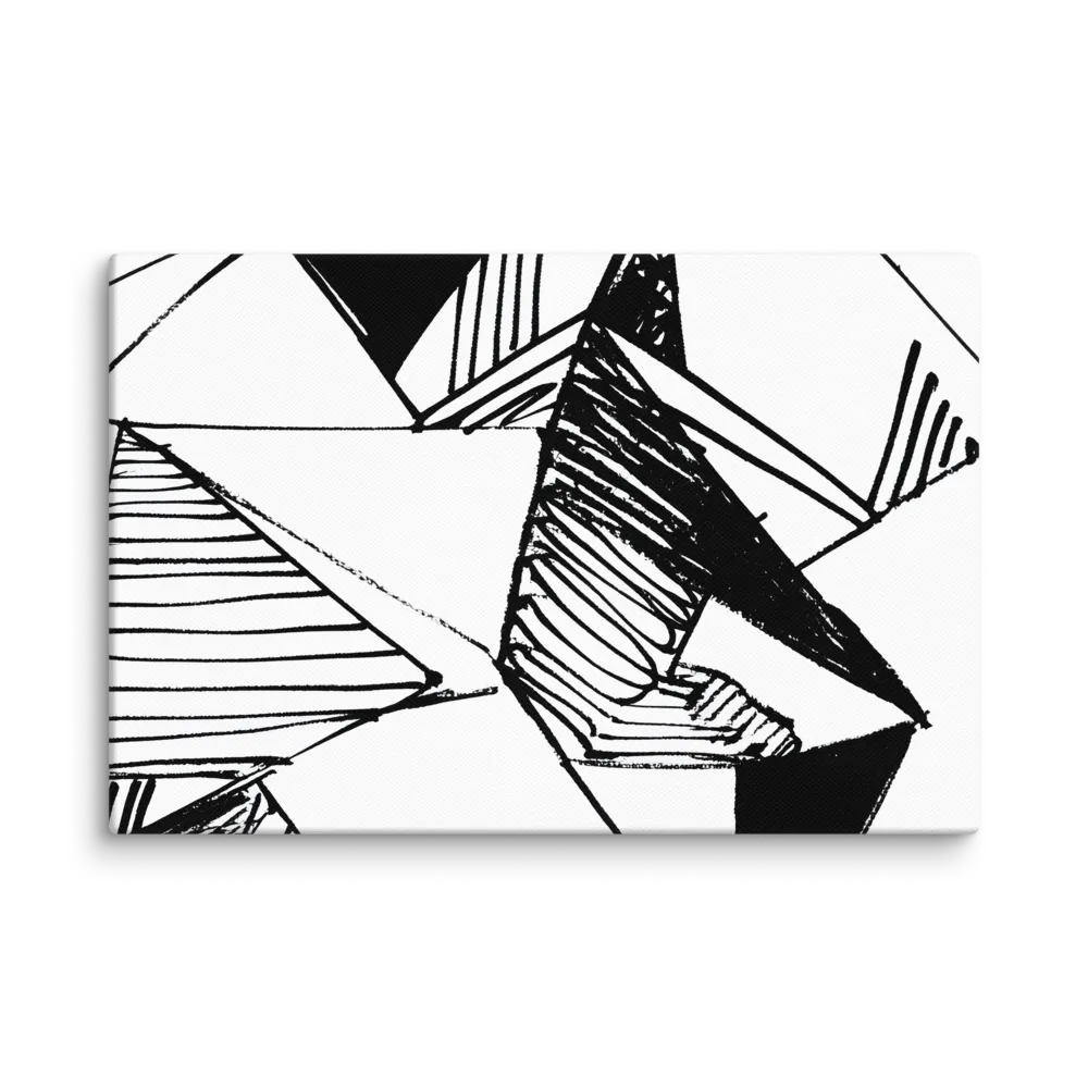 Dynamic Geometry in Ink | Canvas | 12″×18″