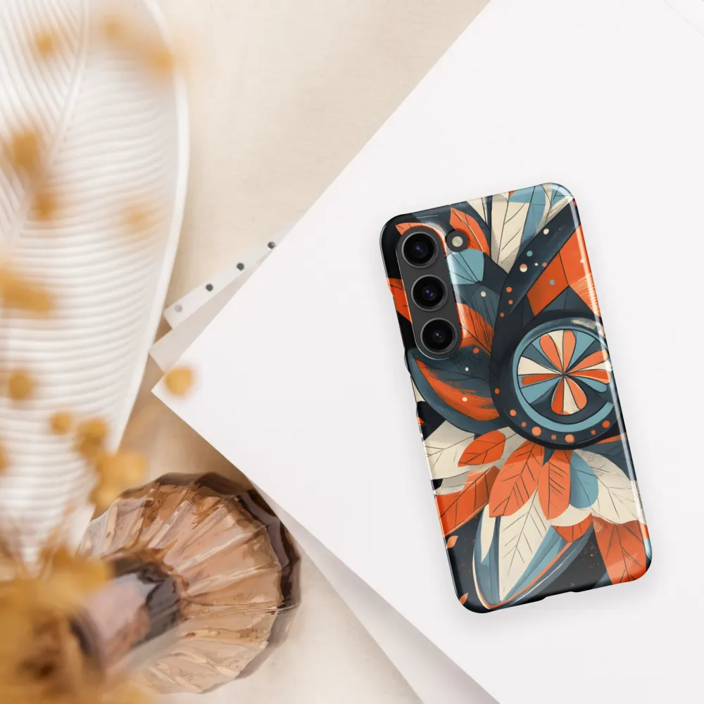 Floral Symphony in Orange and Teal
