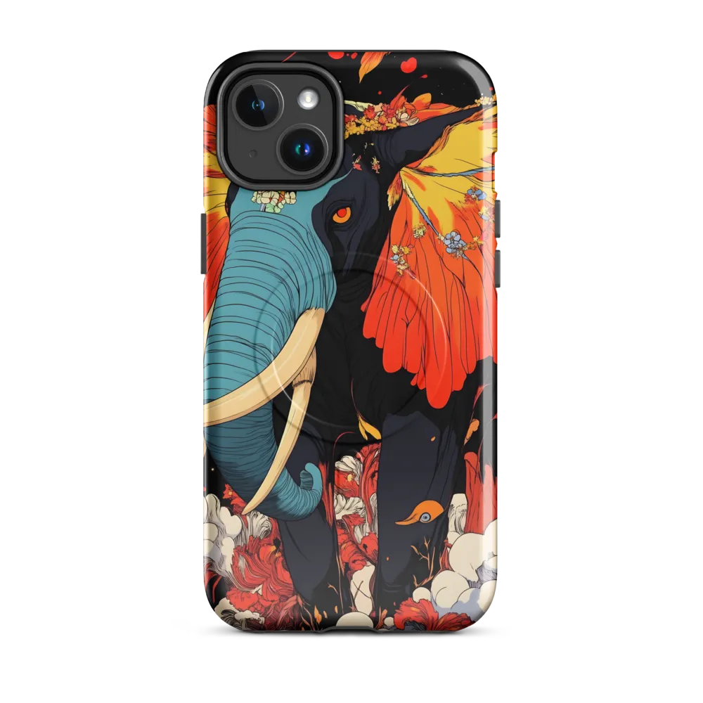 Majesty of the Floral Elephant | Phone Case |  14 Plus | MagSafe® Tough Case | Glossy