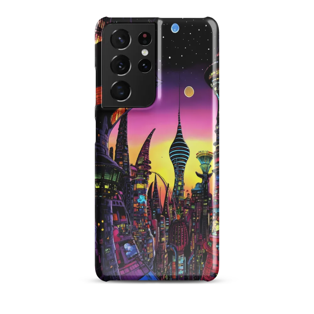 Futuristic Cityscape at Dusk | Phone Case |  S21 Ultra | Snap Case | Glossy