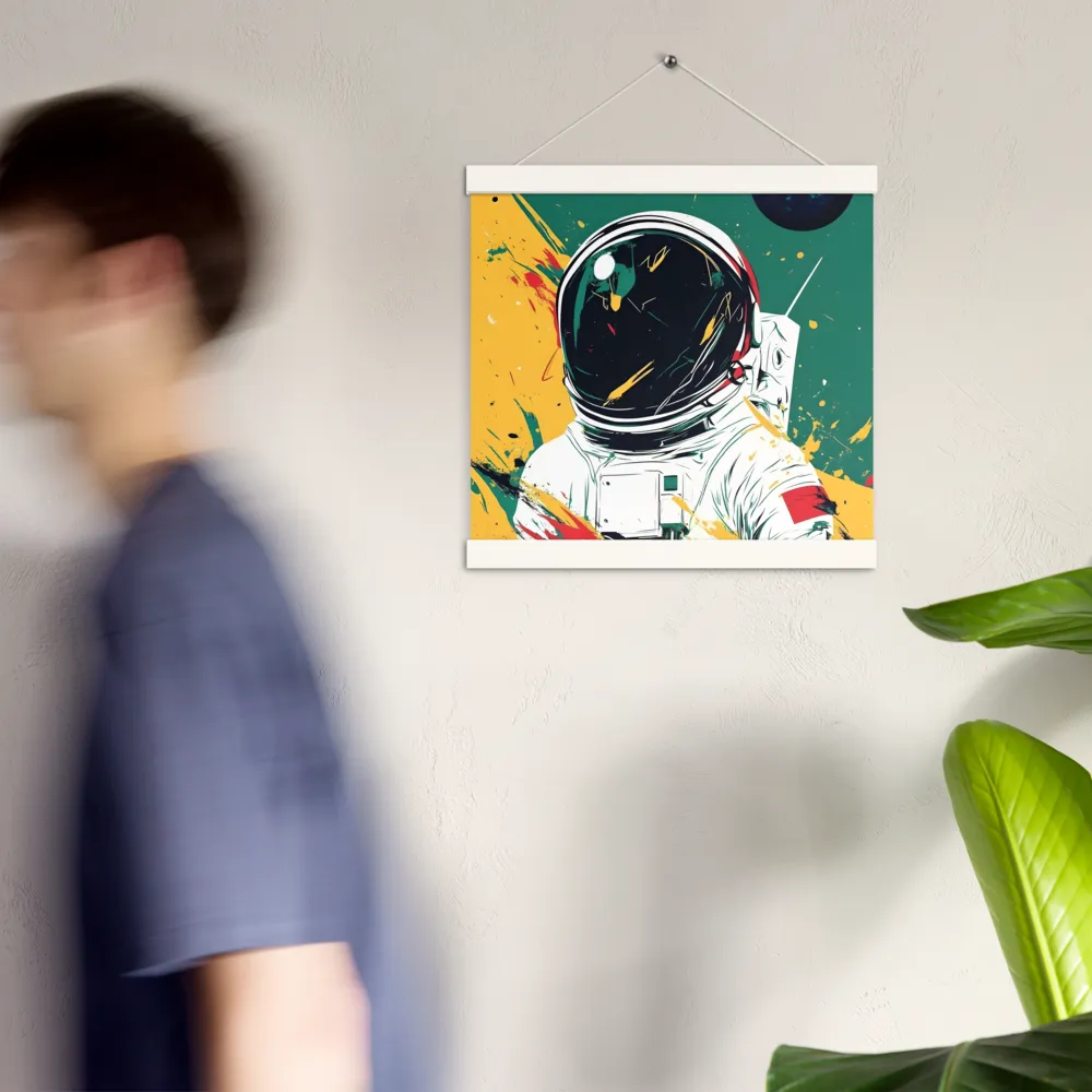 Galactic Explorer: A Modern Odyssey | Poster With White Wood Hanger | 12″×12″