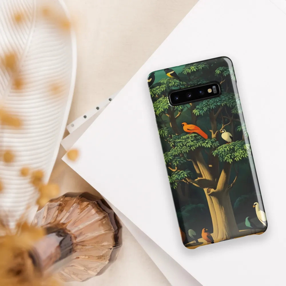 Harmony in Color: A Surreal Bird Symphony | Phone Case |  S10 Plus | Snap Case | Glossy