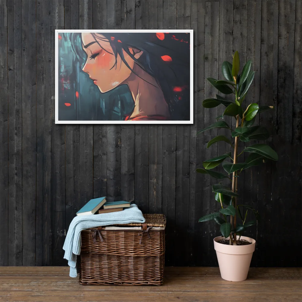 Whispers of Melancholy | Canvas with White Frame | 24″×36″