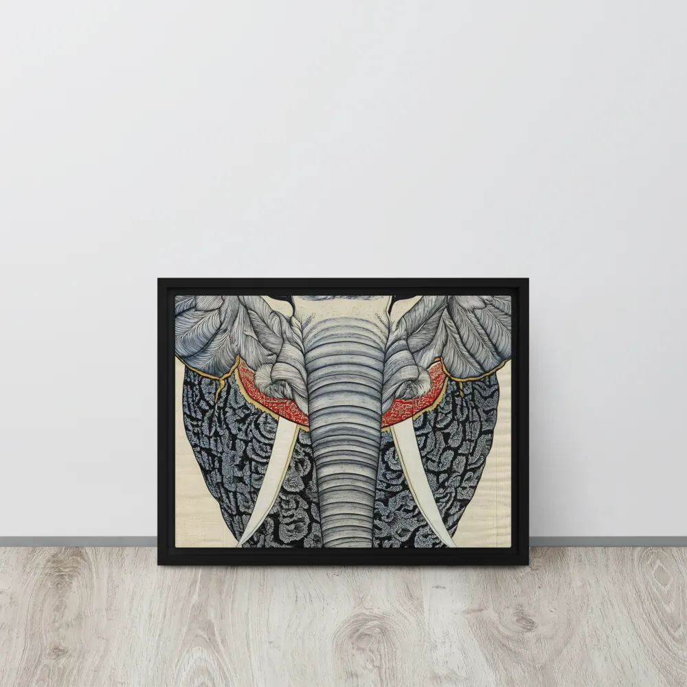 Majesty of the Elephant | Canvas with Black Frame | 12″×16″
