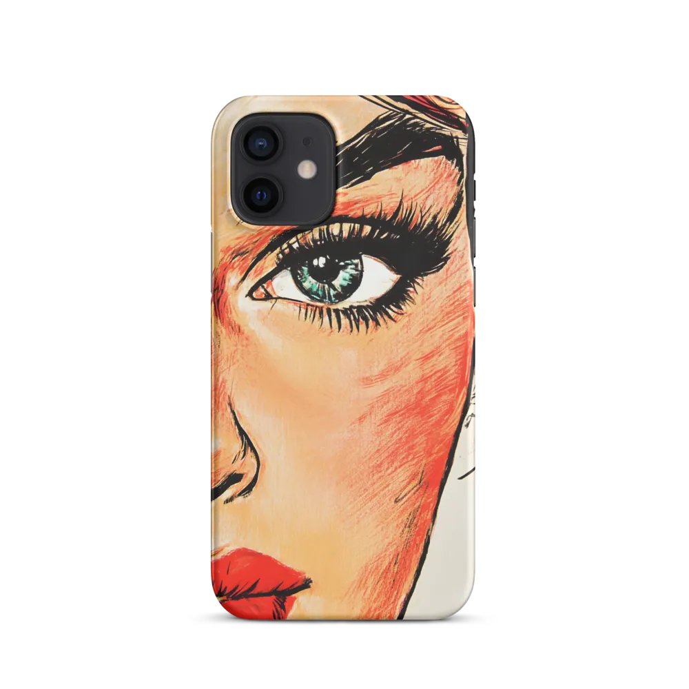 Turquoise Eye, Red Lip — Pop-Illustration Close-Up