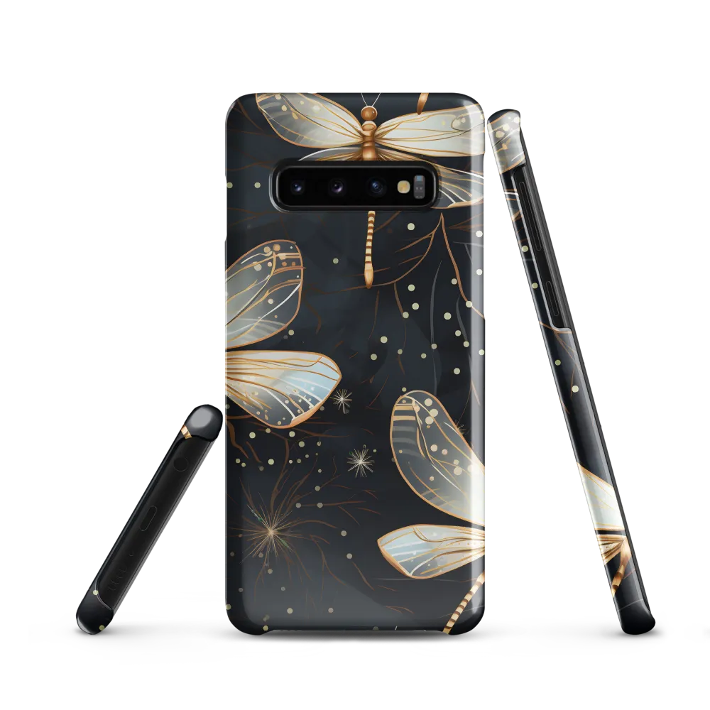 Ethereal Dance: Dragonflies in a Midnight Garden