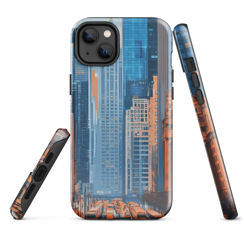 Urban Symphony in Blue and Orange