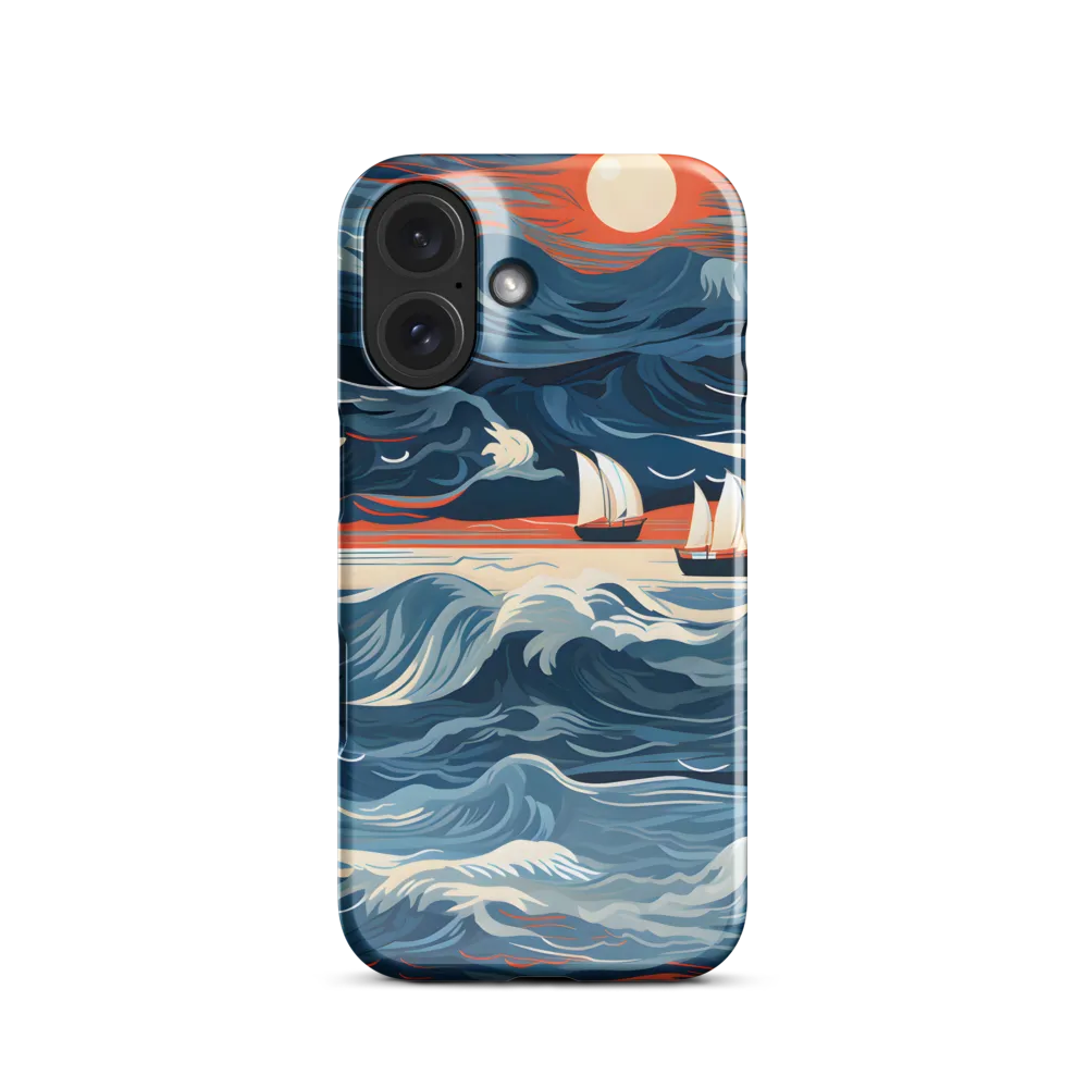 Ocean Whispers: A Voyage at Dusk | Phone Case |  16 | Snap Case | Glossy