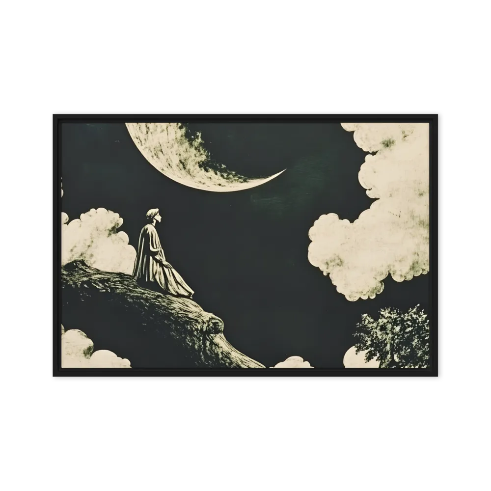 Whispers of the Moon | Canvas with Black Frame | 24″×36″