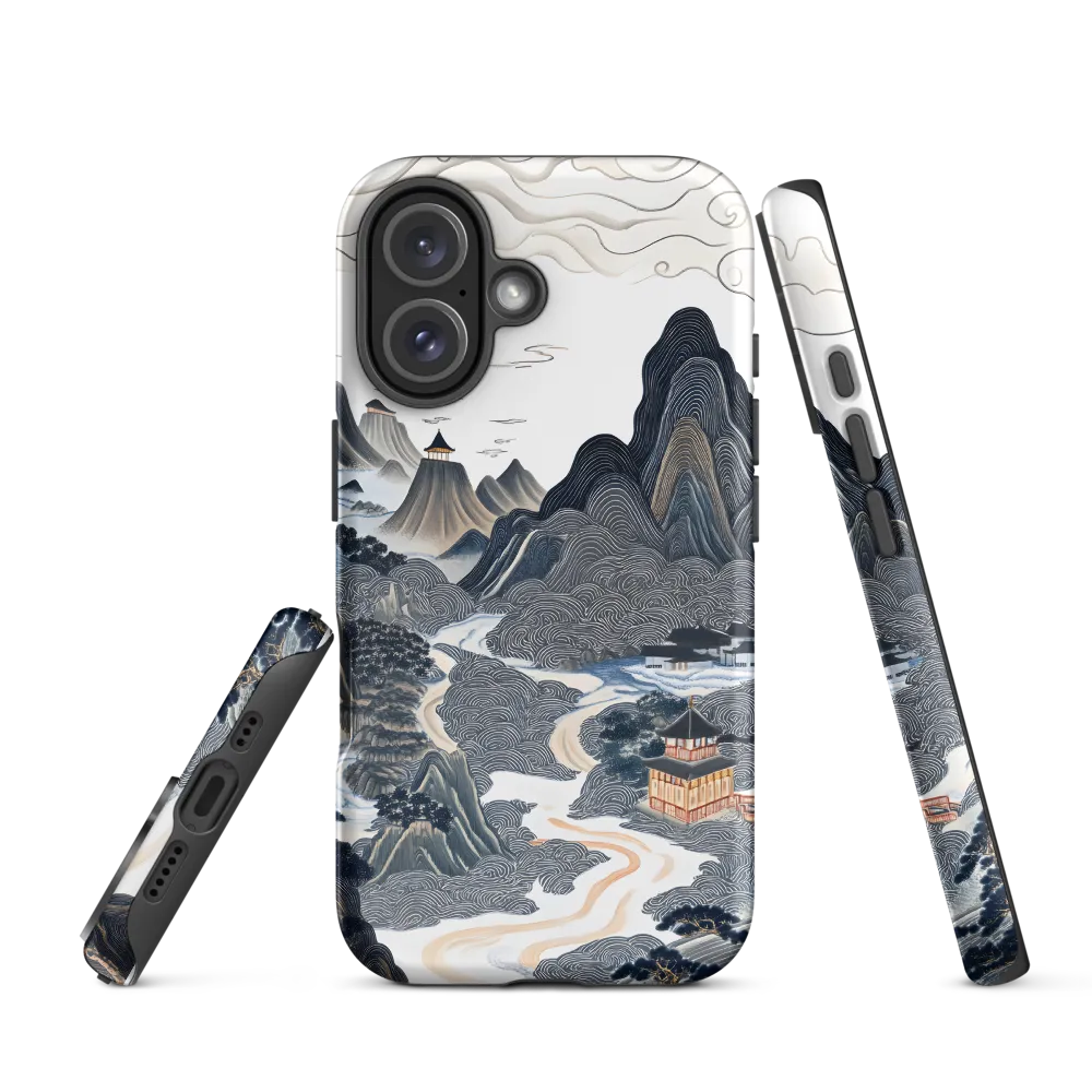 Harmony of Mountains and Temples | Phone Case