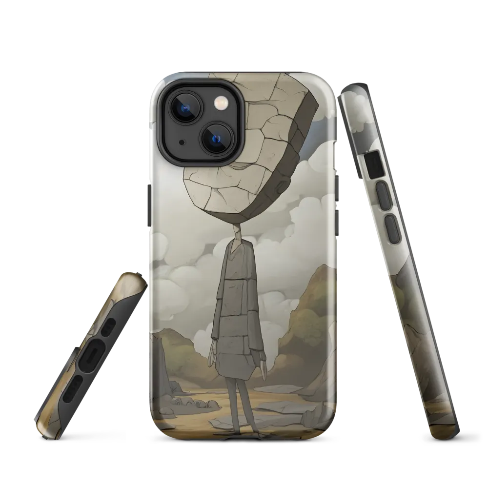 Whimsical Stone Figure in a Rocky Landscape | Phone Case |  14 | Tough Case | Glossy