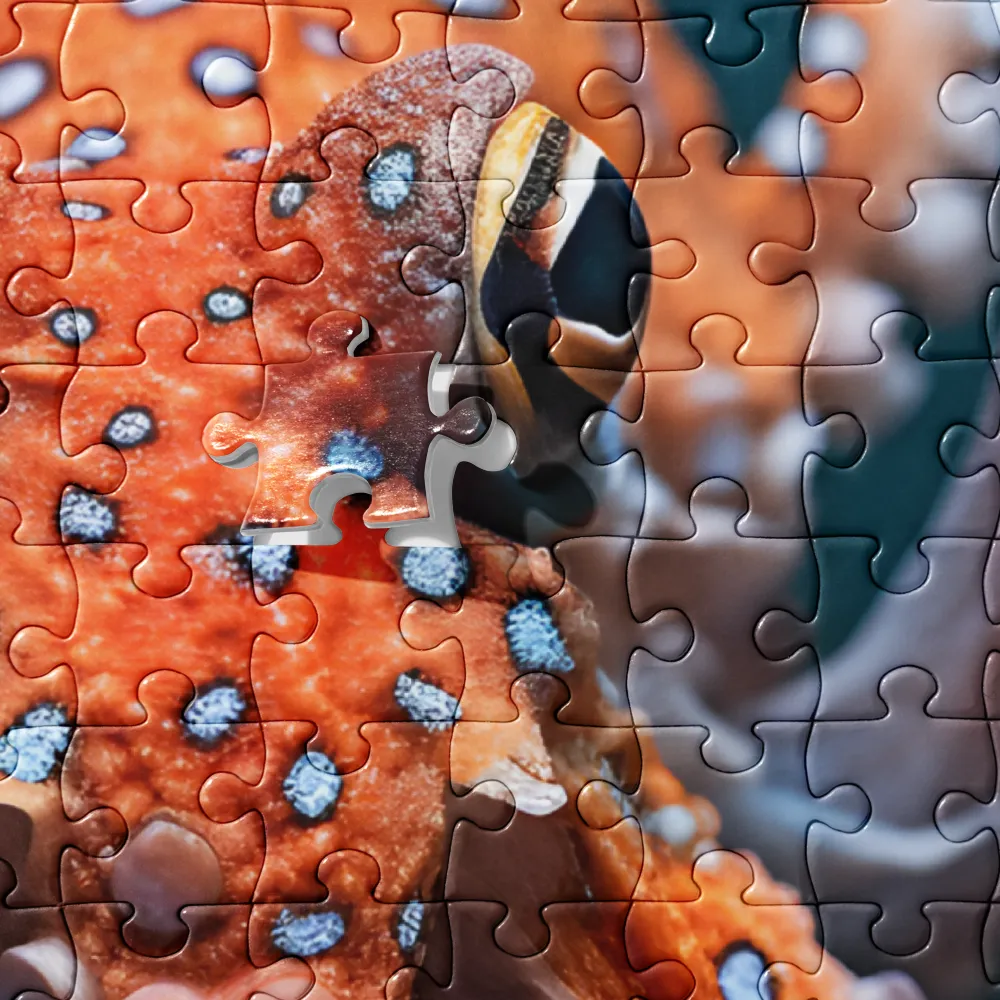 Curiosity of the Deep: The Orange Octopus | Jigsaw Puzzle | 520 pieces