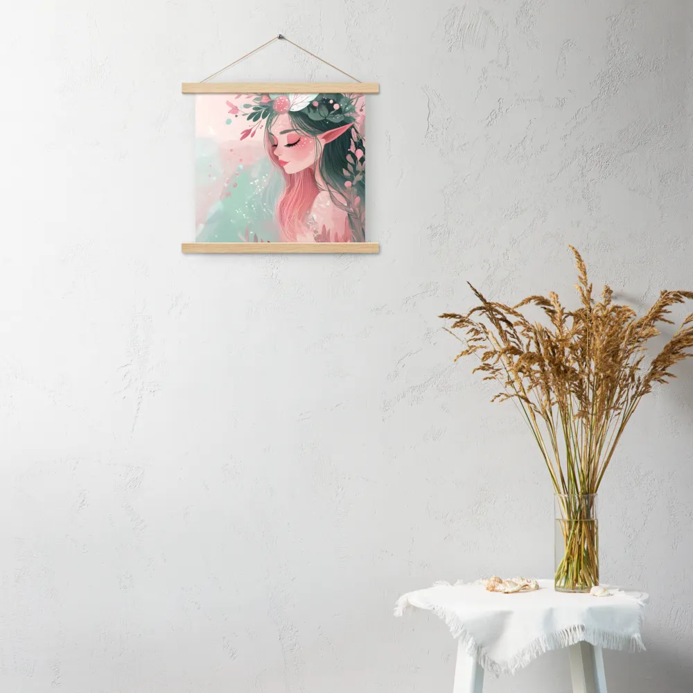 Whispers of Nature | Poster With Oak Wood Hanger | 14″×14″