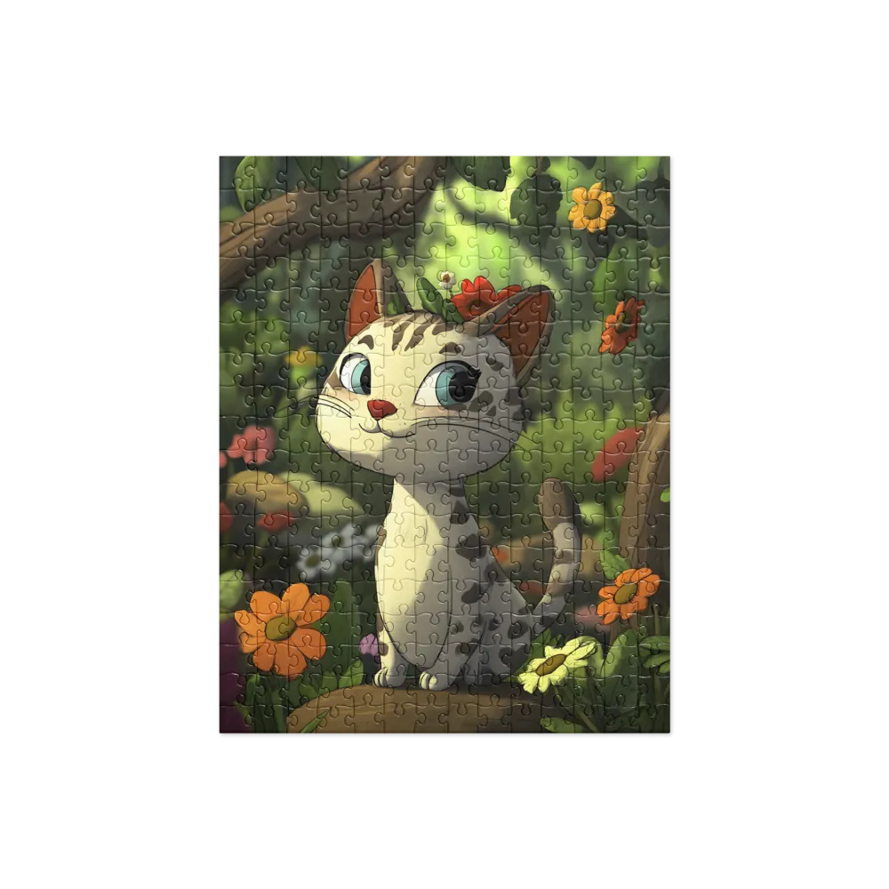 Whimsical Forest Cat | Jigsaw Puzzle | 252 pieces