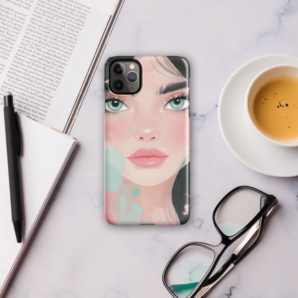 Dreamy Serenity: Portrait of a Young Woman | Phone Case |  11 Pro Max | Snap Case | Glossy