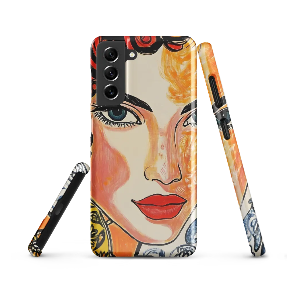 Fiery Elegance | Phone Case |  S21 | Snap Case | Glossy