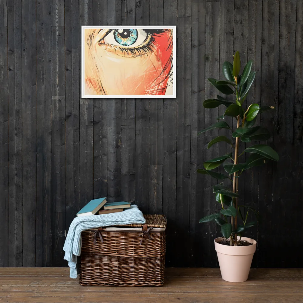 Gaze of Emotion | Canvas with White Frame | 18″×24″