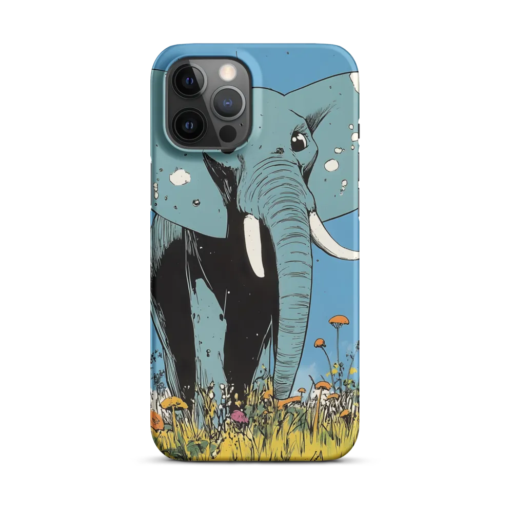Whimsical Blue Elephant in Bloom