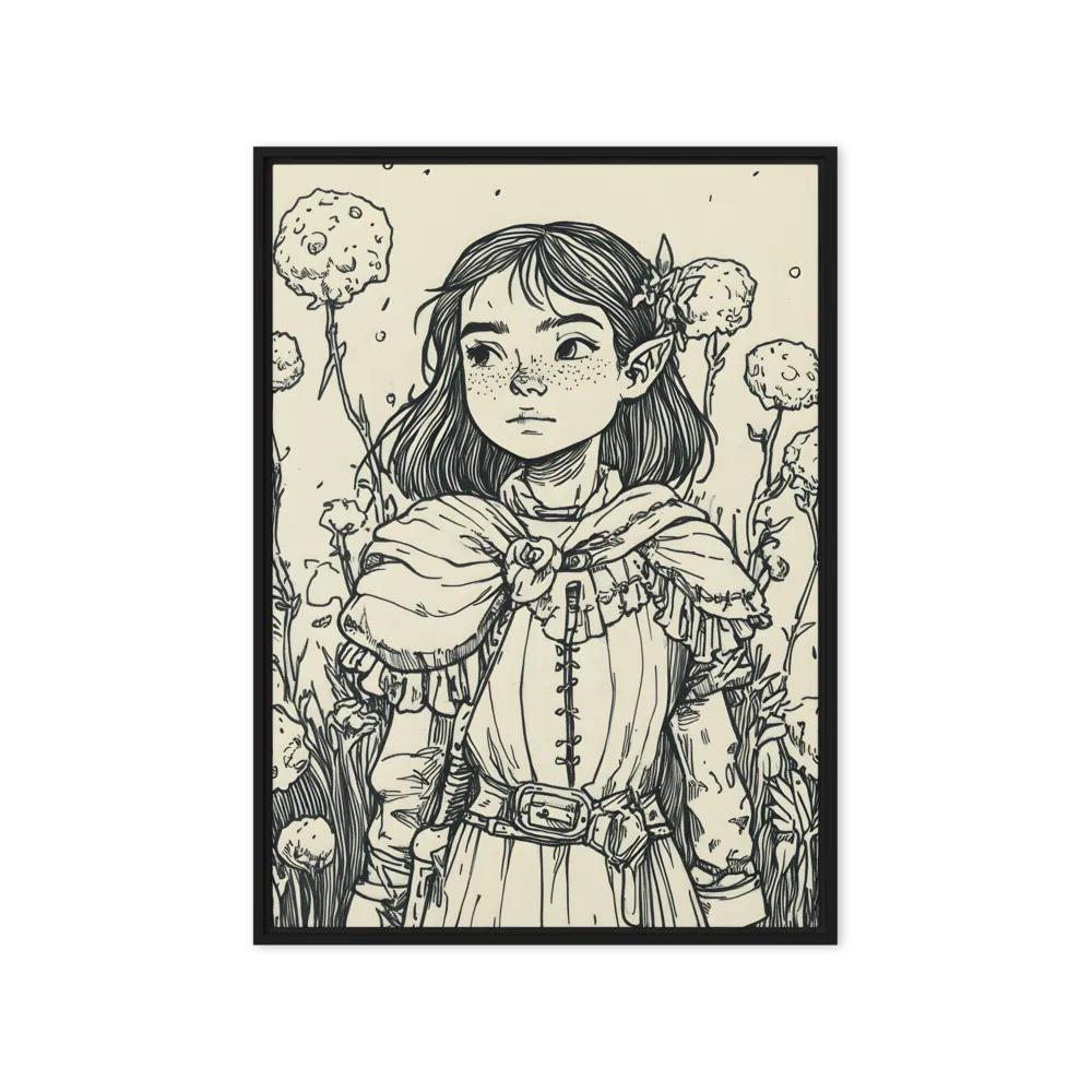 A Young Guardian of Nature | Canvas with Black Frame | 20″×28″