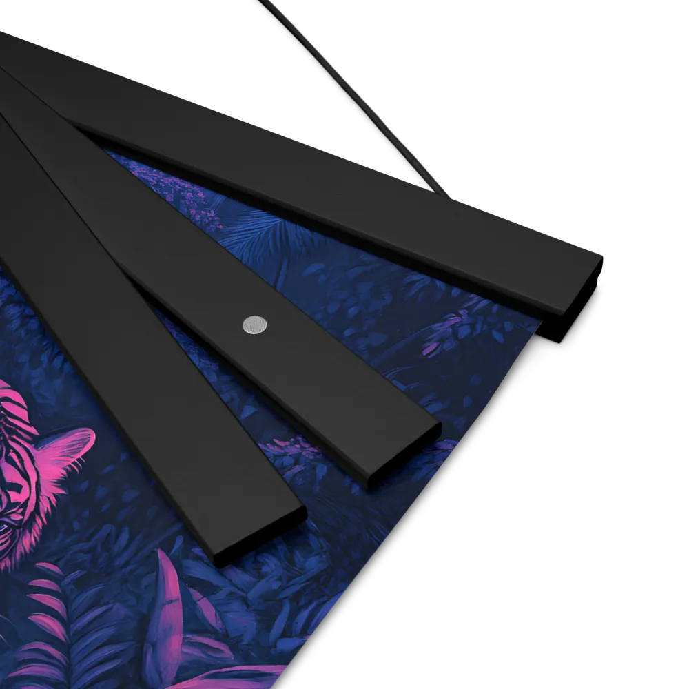 Mystic Prowler: The White Tiger in the Jungle | Poster With Black Wood Hanger | 12″×12″