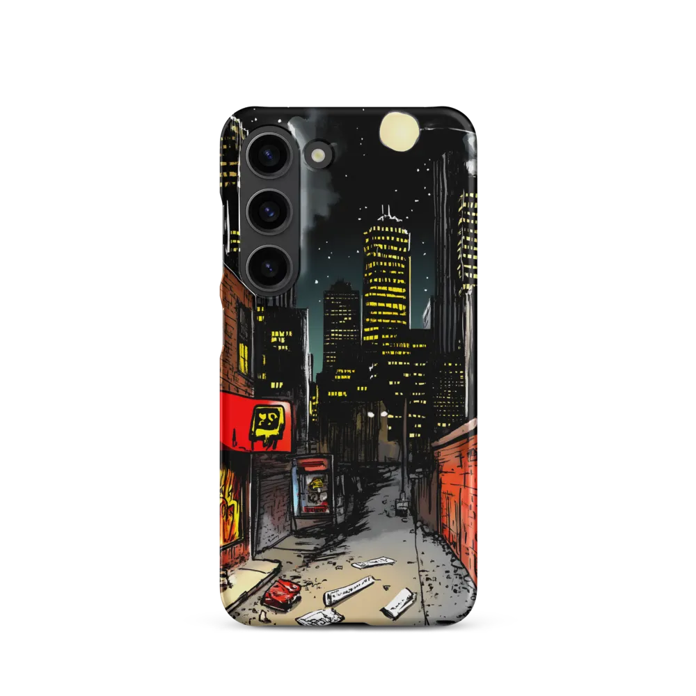 Nocturnal Cityscape: The Hidden Alley | Phone Case |  S23 | Snap Case | Matte