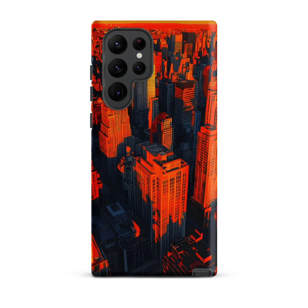 Urban Dawn: A Digital Ode to Skyscrapers | Phone Case |  S22 Ultra | Tough Case | Matte