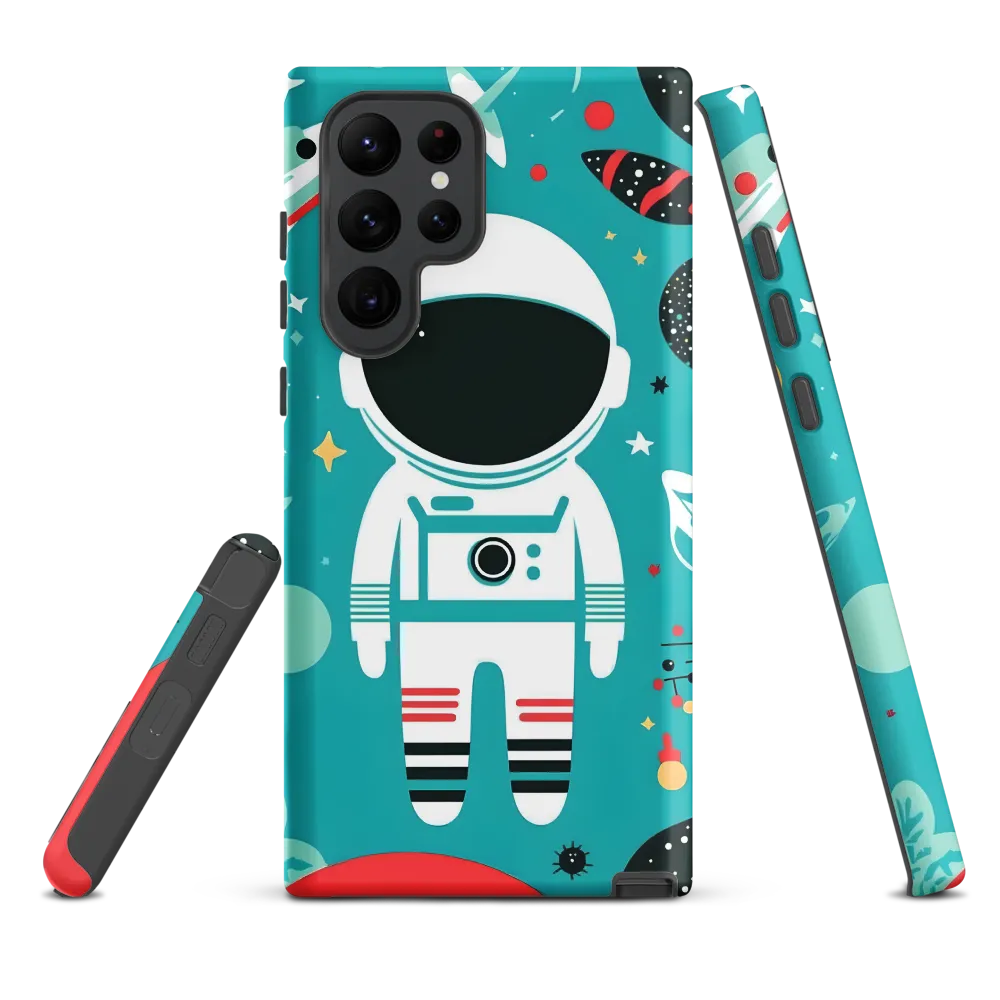 Whimsical Astronaut in Cosmic Wonderland