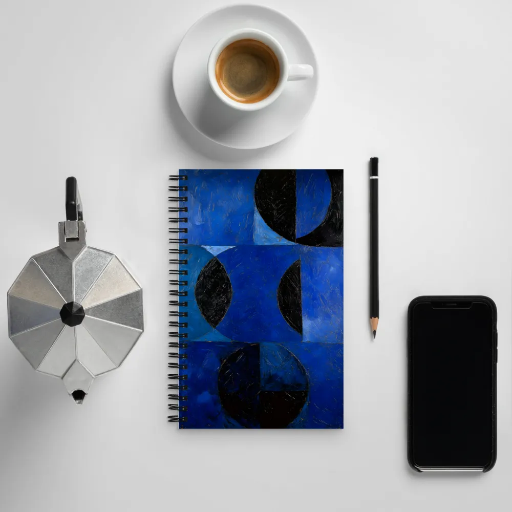 Dynamics of Blue and Black | Spiral Notebook