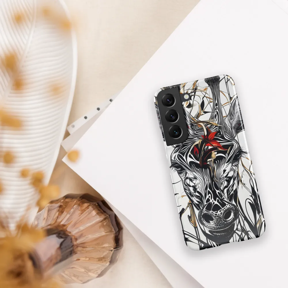 Floral Elegance: The Giraffe's Portrait