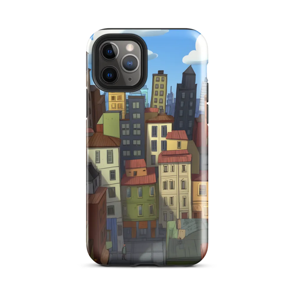 Urban Symphony: A Colorful Cityscape | Phone Case |  11 Pro | Tough Case | Glossy