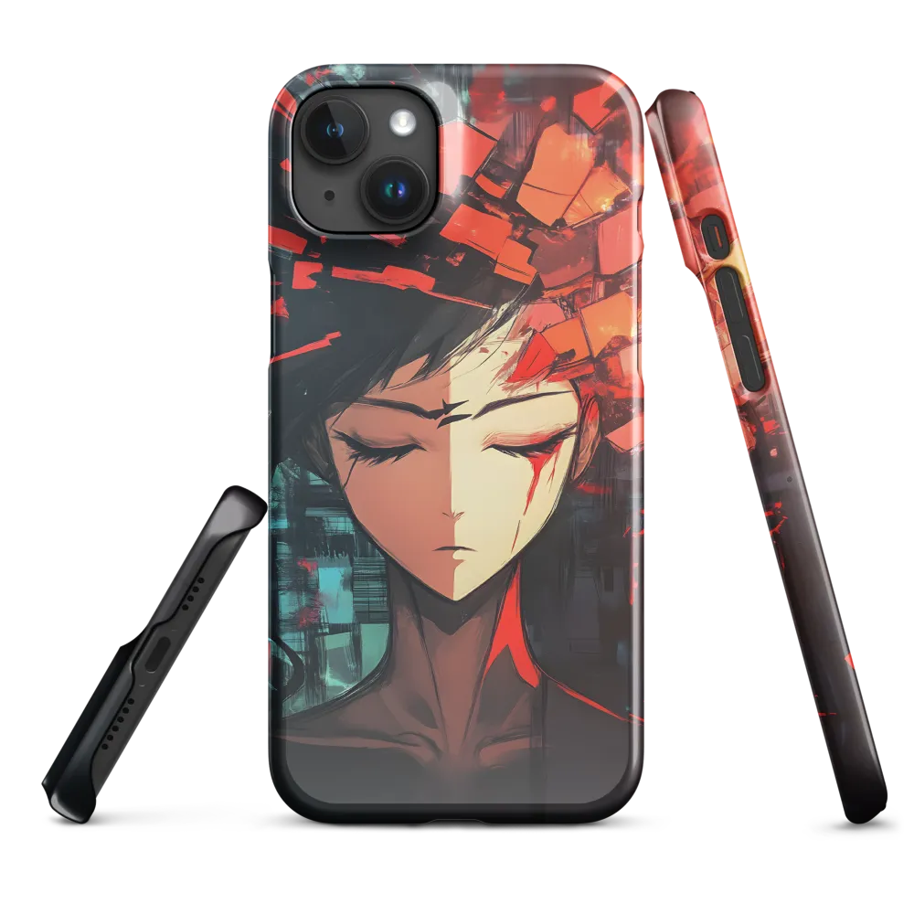 Fragmented Mind: The Silent Struggle | Phone Case |  15 Plus | Snap Case | Glossy