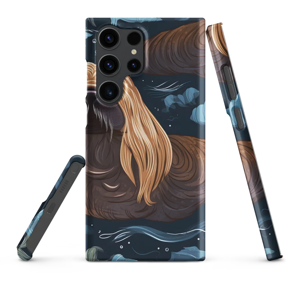 Whimsical Walruses in Deep Blue