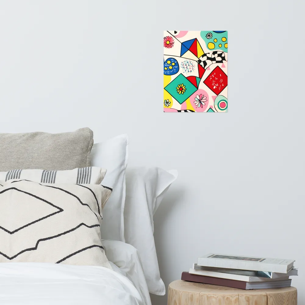 Joyful Geometry: A Playful Dance of Shapes and Colors | Poster | 11″×14″