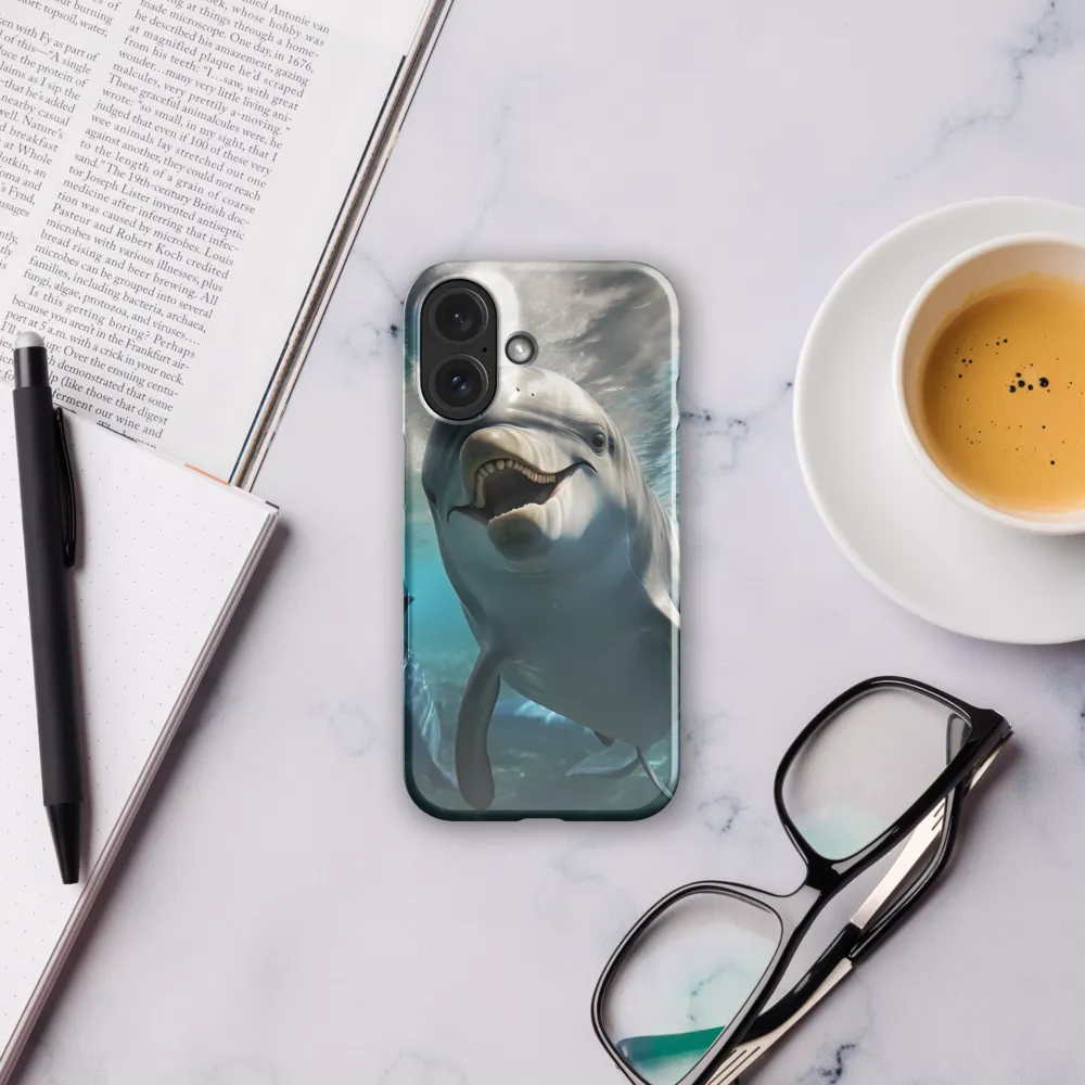 Beneath the Waves: A Dolphin's Dance | Phone Case |  16 | Snap Case | Glossy