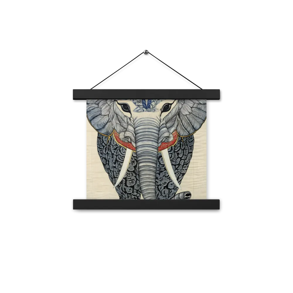 Majesty of the Elephant | Poster With Black Wood Hanger | 10″×10″