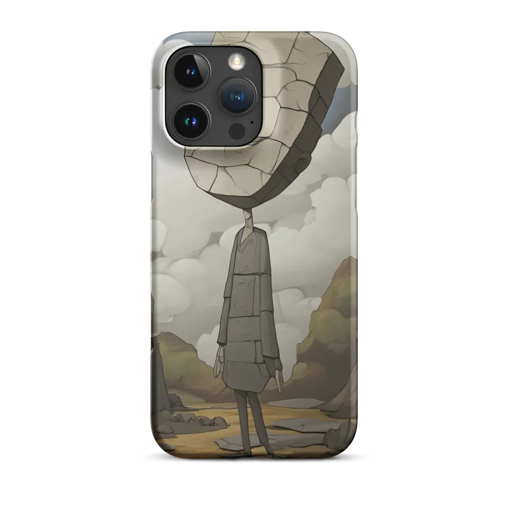 Whimsical Stone Figure in a Rocky Landscape | Phone Case |  16 Pro Max | Snap Case | Matte