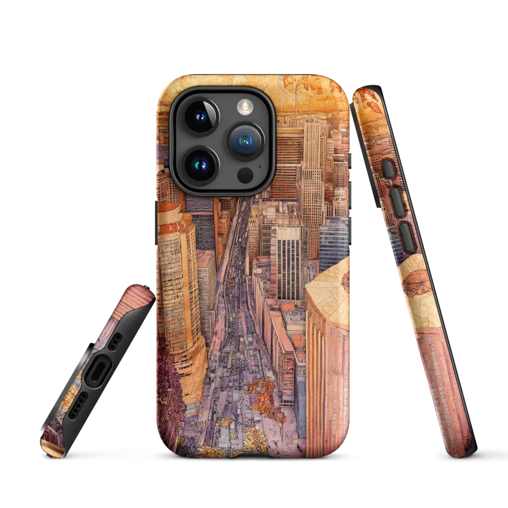 Mosaic Cityscape at Dusk