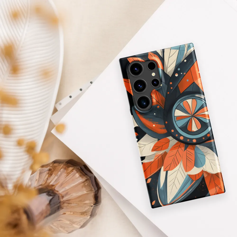 Floral Symphony in Orange and Teal