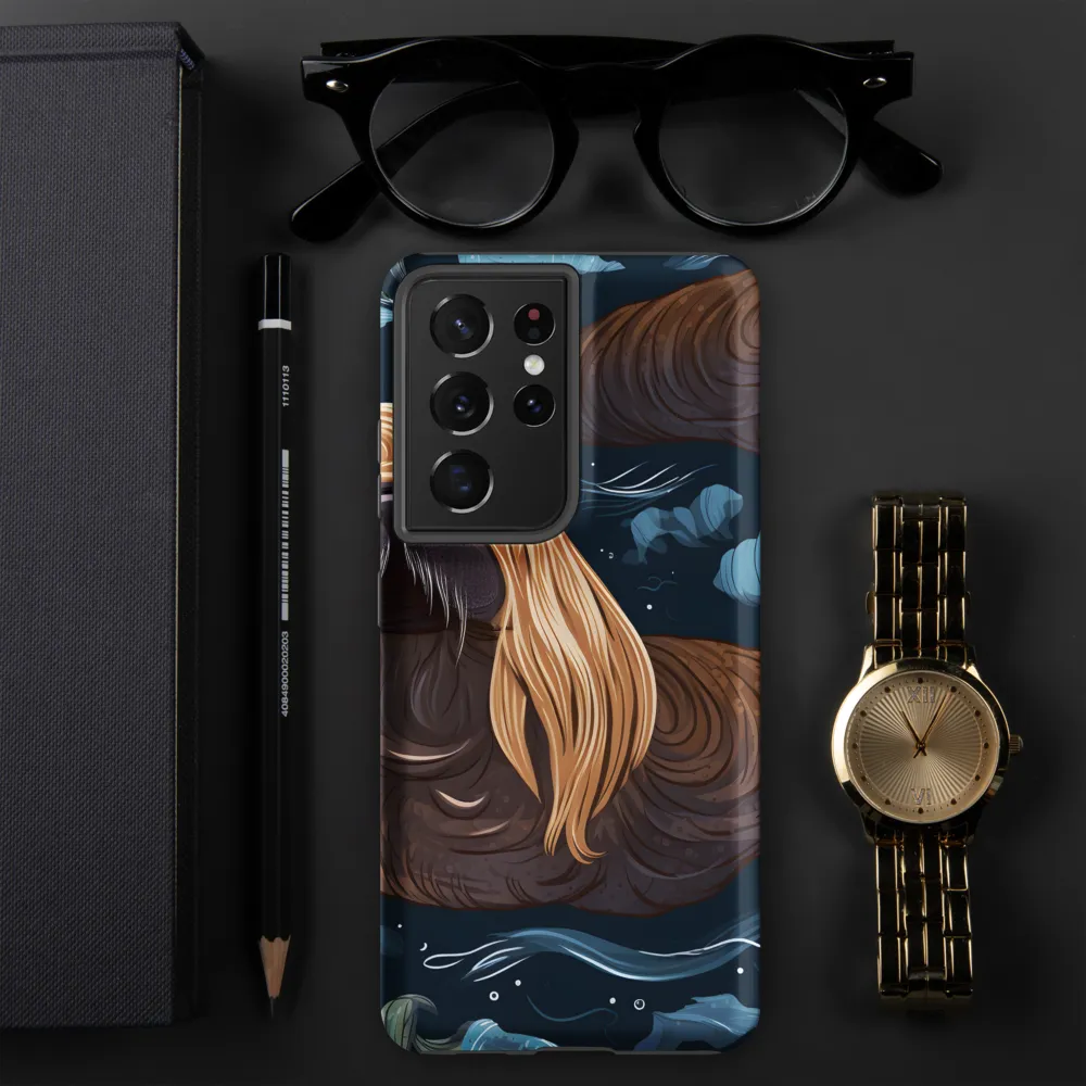 Whimsical Walruses in Deep Blue