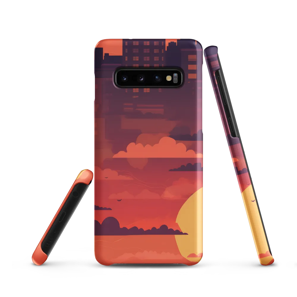 Urban Dusk: A Symphony of Cityscapes | Phone Case |  S10 | Snap Case | Matte