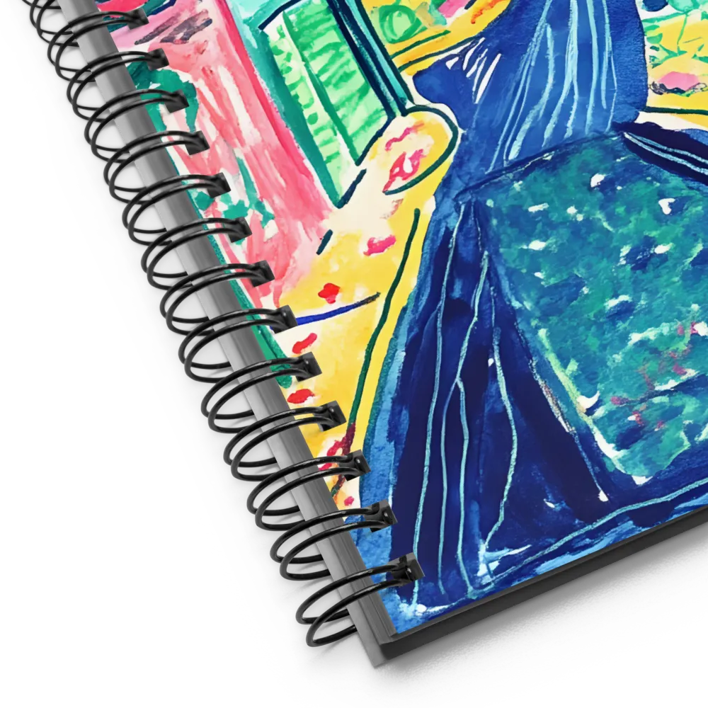 Dreamy Street in Vibrant Hues | Spiral Notebook