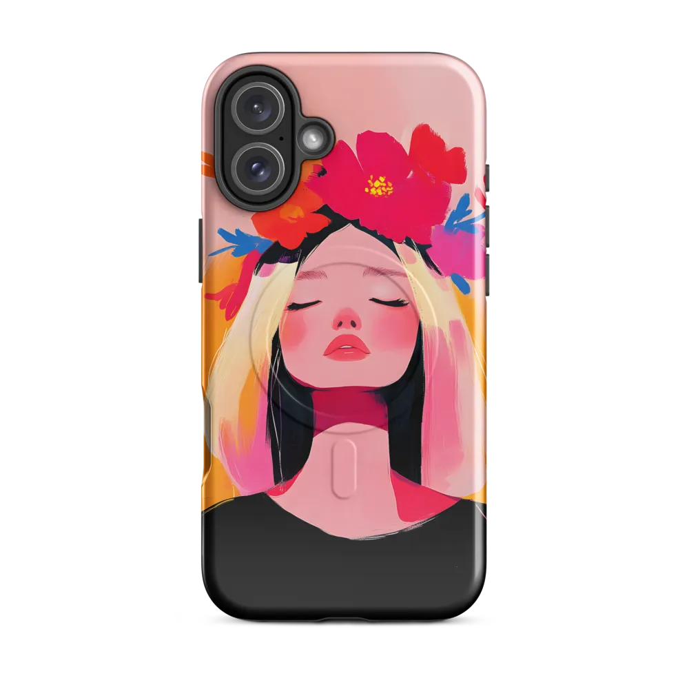 Floral Serenity | Phone Case |  16 Plus | MagSafe® Tough Case | Glossy